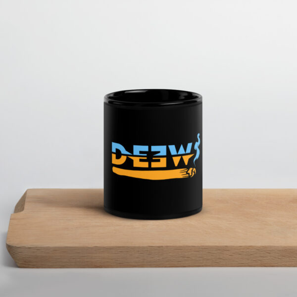 DEƎW Black Glossy Mug