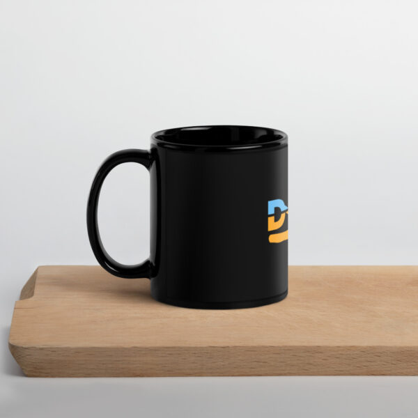 DEƎW Black Glossy Mug - Image 2