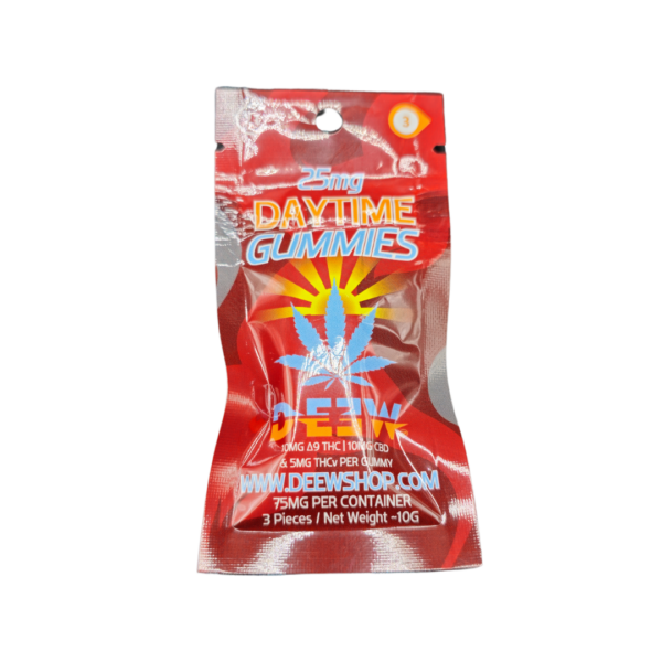 3 pack daytime gummies thc cbd thcv infused edible