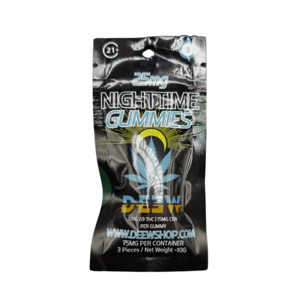 3 pack nighttime gummies thc cbn infused edible